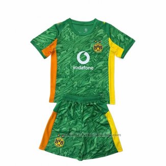 Camiseta Borussia Dortmund Portero 1ª Nino 25/26 Verde