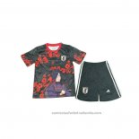 Camiseta Japon Anime Nino 25/26 Negro Rojo