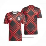 Camiseta Pre Partido del Benfica 25/26 Negro Rojo