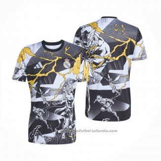 Camiseta Pre Partido del Real Madrid 25/26 Negro Blanco