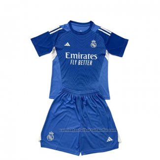 Camiseta Real Madrid Portero Nino 25/26 Azul