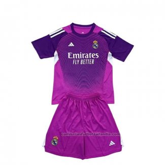 Camiseta Real Madrid Portero Nino 25/26 Purpura