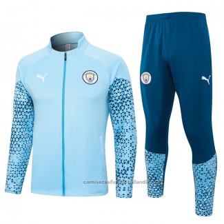 Chandal de Chaqueta del Manchester City 23/24 Azul