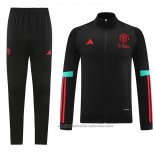 Chandal de Chaqueta del Manchester United Nino 23/24 Negro