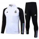 Chandal de Chaqueta del Real Madrid Nino 23/24 Blanco y Negro