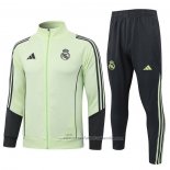 Chandal de Chaqueta del Real Madrid Nino 25/26 Verde Negro