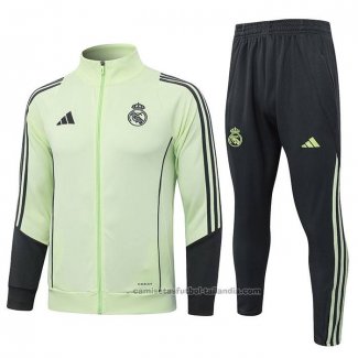 Chandal de Chaqueta del Real Madrid Nino 25/26 Verde Negro