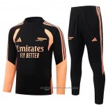 Chandal de Sudadera del Arsenal Nino 26/27 Negro Naranja