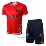 Chandal del Paris Saint-Germain Jordan Manga Corta 22/23 Rojo - Pantalon Corto