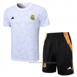 Chandal del Real Madrid Manga Corta 24/25 Blanco - Pantalon Corto