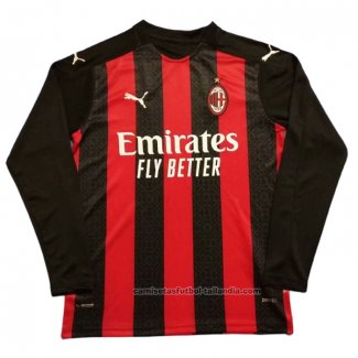 Camiseta AC Milan 1ª Manga Larga 20/21