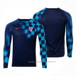 Camiseta Croacia 2ª Manga Larga 2022