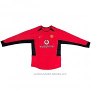 Camiseta Manchester United 1ª Manga Larga Retro 2003