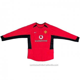 Camiseta Manchester United 1ª Manga Larga Retro 2003