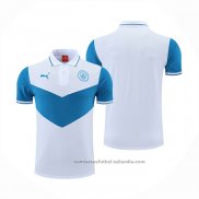 Camiseta Polo del Manchester City 22/23 Azul y Blanco