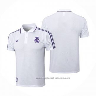 Camiseta Polo del Real Madrid 25/26 Blanco Purpura