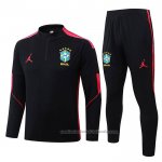Chandal de Sudadera del Brasil Nino 26/27 Negro Rojo