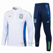 Chandal de Sudadera del Italia 24/25 Blanco