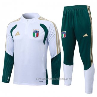 Chandal de Sudadera del Italia Nino 25/26 Blanco