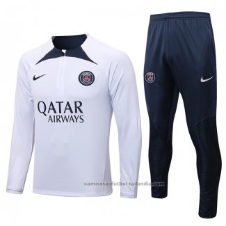 Chandal de Sudadera del Paris Saint-Germain 22/23 Blanco