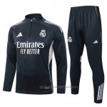 Chandal de Sudadera del Real Madrid 25/26 Gris Oscuro