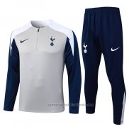 Chandal de Sudadera del Tottenham Hotspur Nino 25/26 Gris Azul