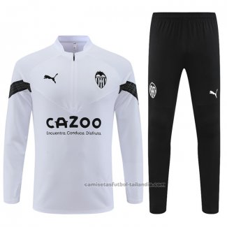 Chandal de Sudadera del Valencia 22/23 Blanco