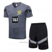 Chandal del Borussia Dortmund Manga Corta 22/23 Gris - Pantalon Corto