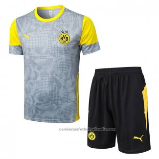Chandal del Borussia Dortmund Manga Corta 25/26 Gris - Pantalon Corto
