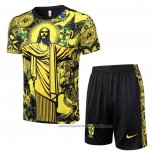 Chandal del Brasil Jesus Manga Corta 24/25 Amarillo - Pantalon Corto