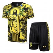 Chandal del Brasil Jesus Manga Corta 24/25 Amarillo - Pantalon Corto