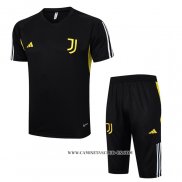 Chandal del Juventus Manga Corta 23/24 Negro - Pantalon Corto