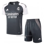 Chandal del Real Madrid Manga Corta 24/25 Gris - Pantalon Corto