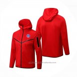 Chaqueta con Capucha del Paris Saint-Germain Jordan 22/23 Rojo