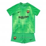 Camiseta Barcelona Portero Nino 21/22 Verde