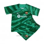 Camiseta Barcelona Portero Nino 23/24 Verde