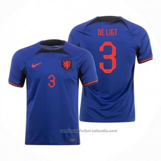 Camiseta Paises Bajos Jugador De Ligt 2ª 2022