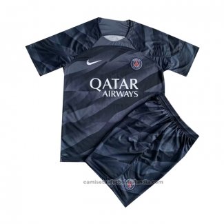 Camiseta Paris Saint-Germain Portero Nino 23/24 Negro