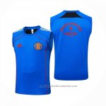 Camiseta de Entrenamiento Manchester United Sin Mangas 25/26 Azul