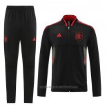 Chandal de Chaqueta del Manchester United 22/23 Negro y Rojo