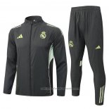 Chandal de Rompevientos del Real Madrid 25/26 Gris Verde