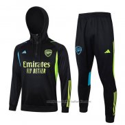 Chandal de Sudadera del Arsenal 23/24 Negro y Verde