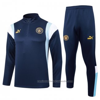 Chandal de Sudadera del Manchester City 23/24 Azul Oscuro