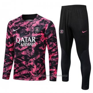 Chandal de Sudadera del Paris Saint-Germain 22/23 Negro y Rosa