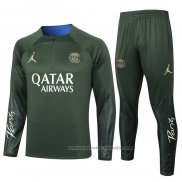 Chandal de Sudadera del Paris Saint-Germain Jordan Nino 23/24 Verde