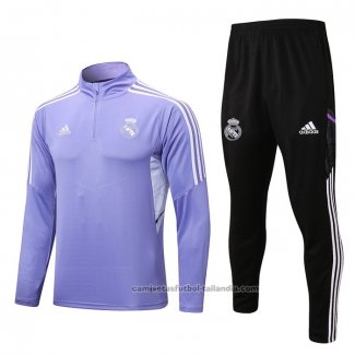 Chandal de Sudadera del Real Madrid 22/23 Purpura