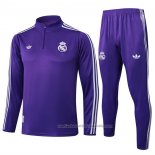 Chandal de Sudadera del Real Madrid Nino 25/26 Purpura