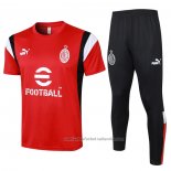 Chandal del AC Milan Manga Corta 23/24 Rojo