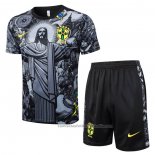 Chandal del Brasil Jesus Manga Corta 24/25 Negro - Pantalon Corto