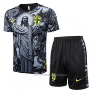 Chandal del Brasil Jesus Manga Corta 24/25 Negro - Pantalon Corto